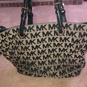 Black and Beige Michael Kors Purse